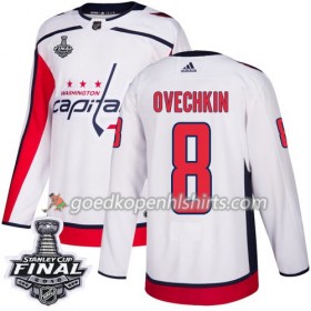 Washington Capitals Alex Ovechkin 8 2018 Stanley Cup Final Patch Adidas Wit Authentic Shirt - Mannen